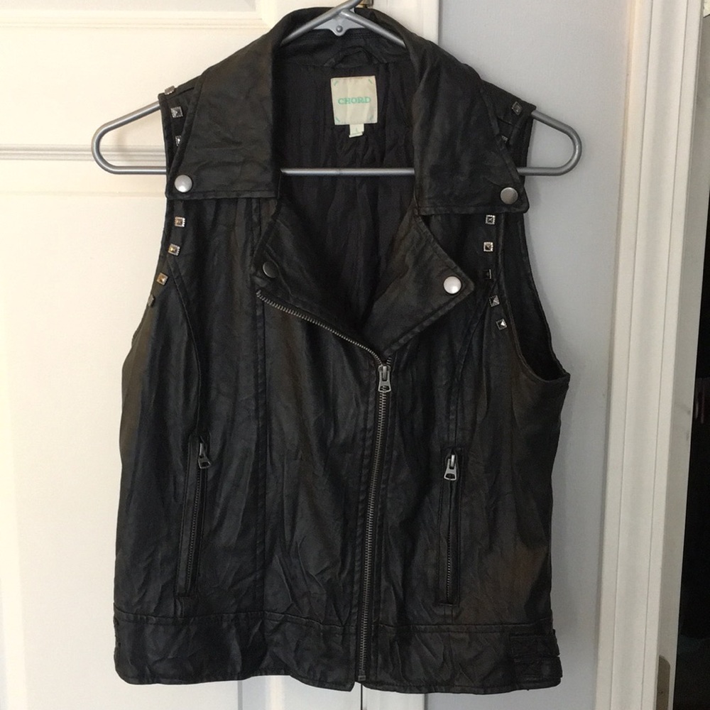 Leather Studded Vest